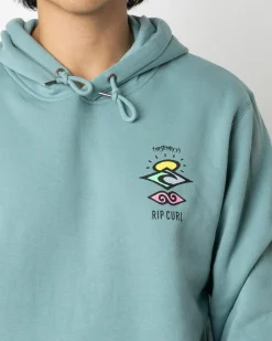 Rip Curl Search Icon Hoodie Blue Lagoon Hot