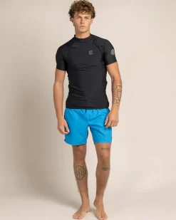 Rip Curl Search Performance Short Sleeve Rash Vest Black Best