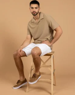 Skylark Seascape Polo Shirt Tan Outlet