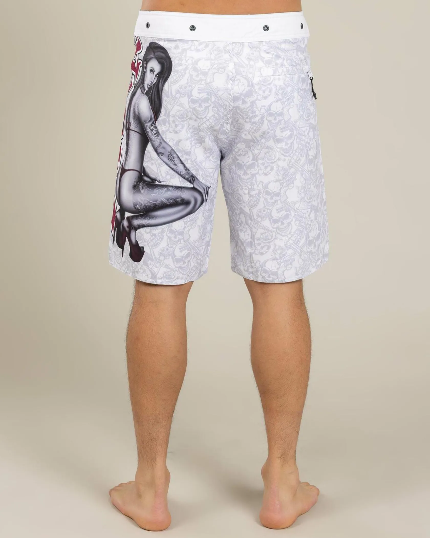 Dexter Seat Grab Board Shorts White Online