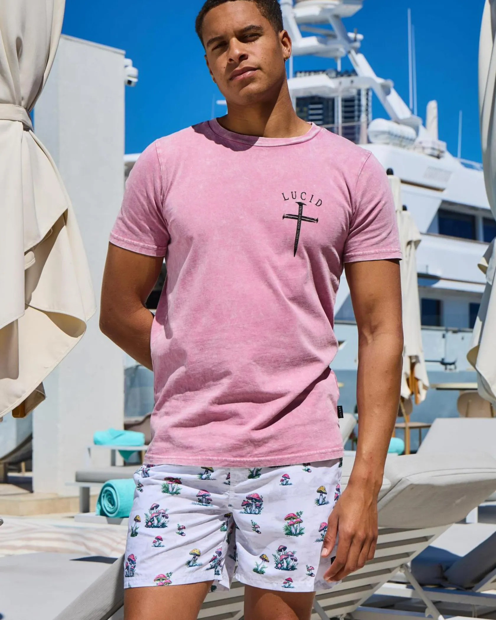 Lucid Sense T-Shirt Pink Wash Outlet