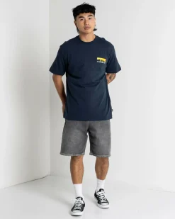 Quiksilver Shadow Cast T-Shirt Dark Navy Discount