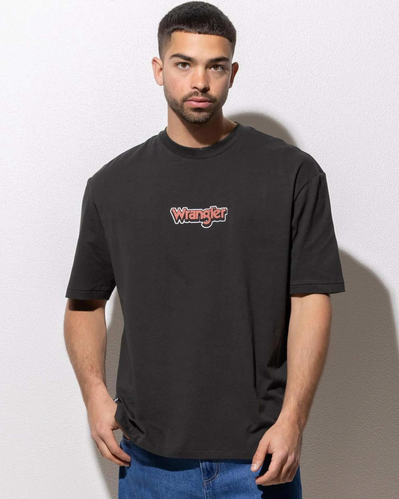 Wrangler Shadow Slacker T-Shirt Worn Black Hot