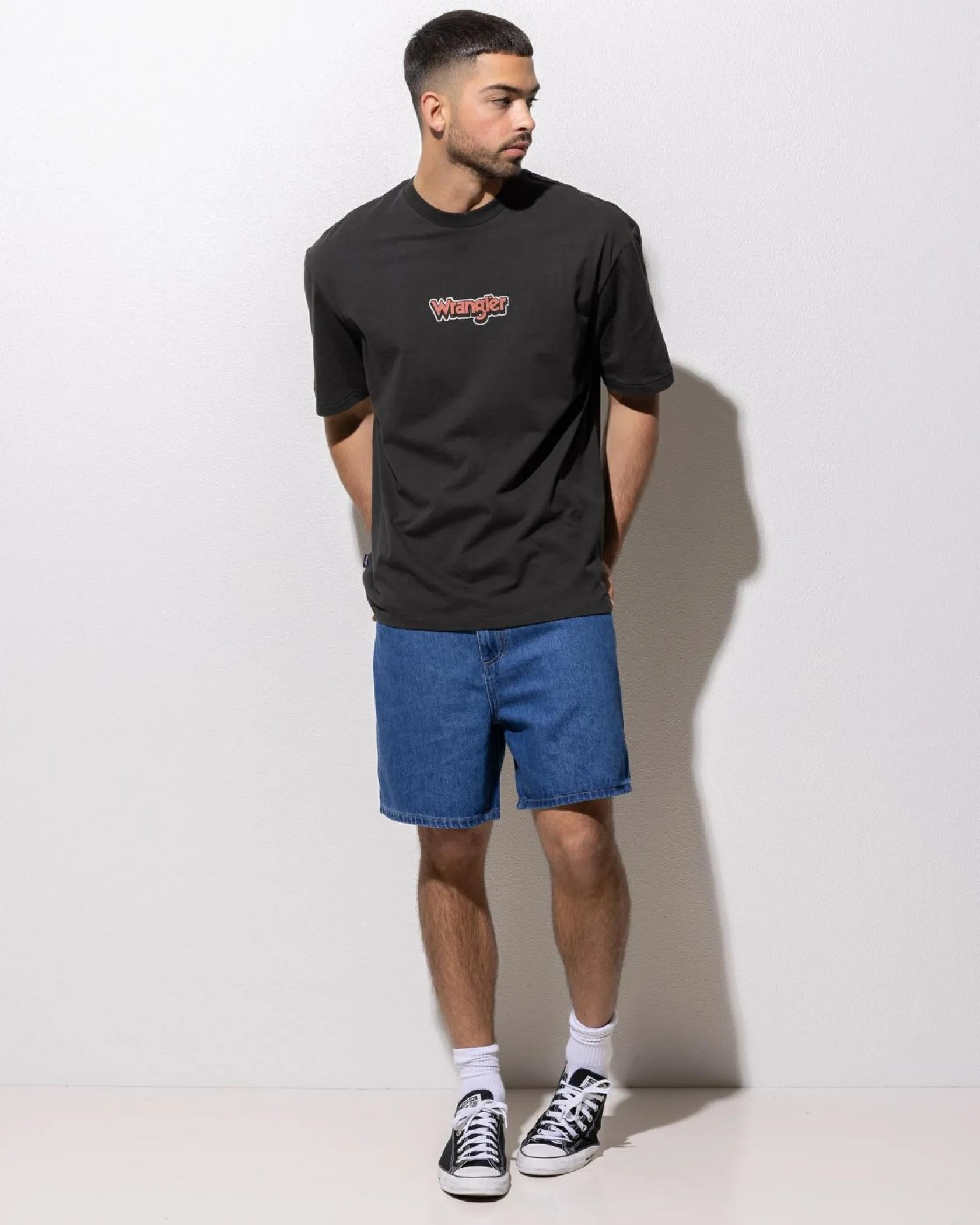 Wrangler Shadow Slacker T-Shirt Worn Black Hot