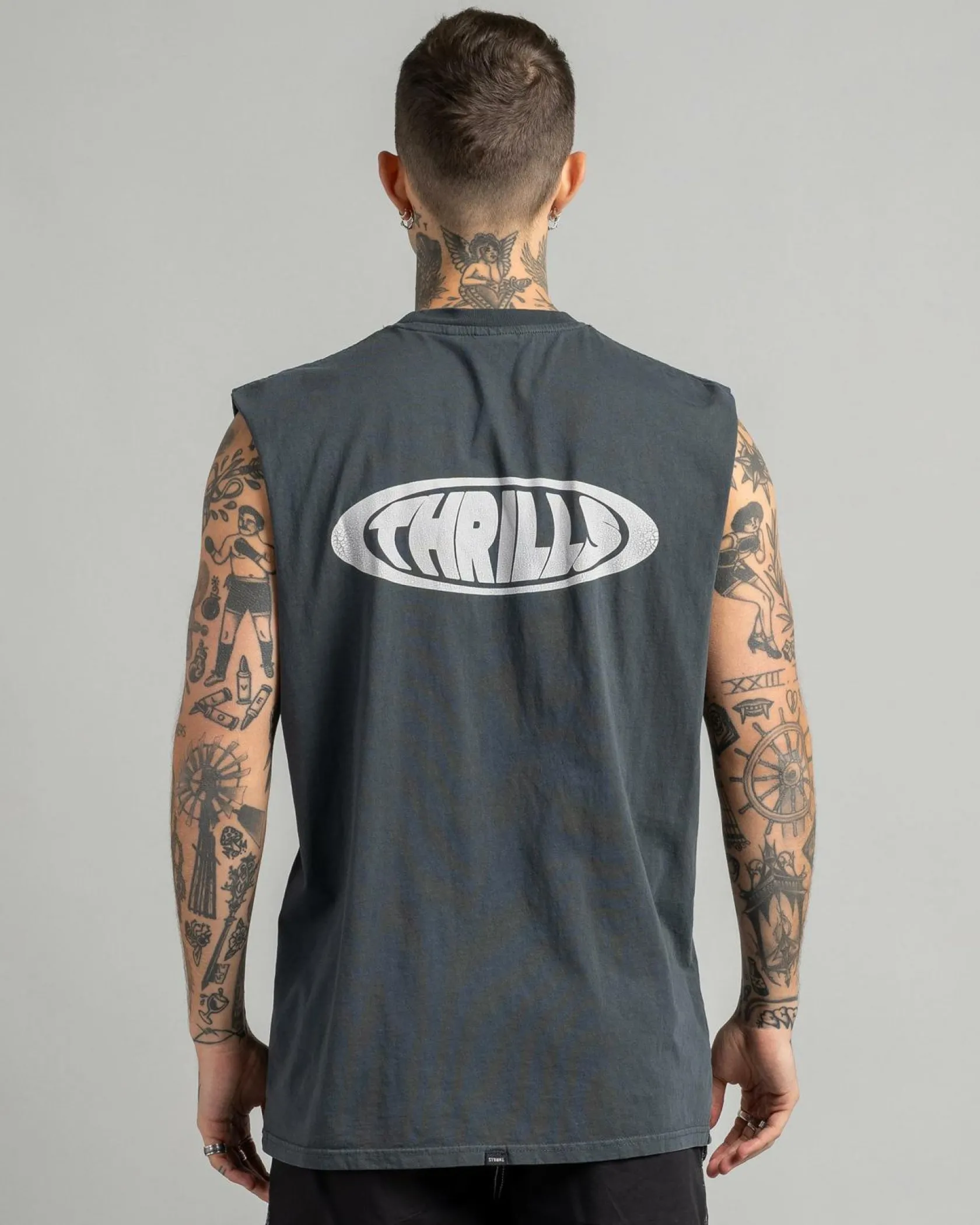 Thrills Shadowless Merch Fit Muscle Tank Ebony Discount