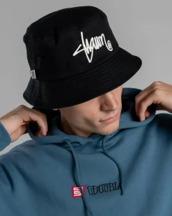 S-Double Shawn Script Bucket Hat Black Online