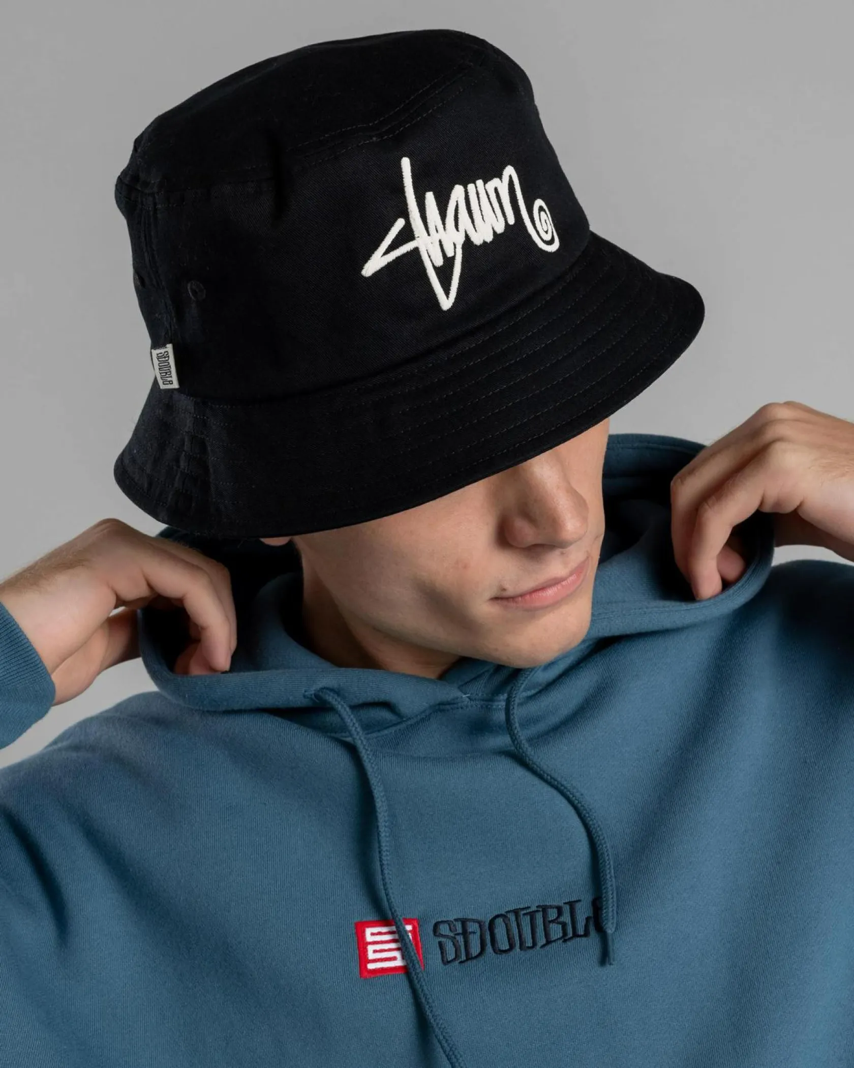 S-Double Shawn Script Bucket Hat Black Online