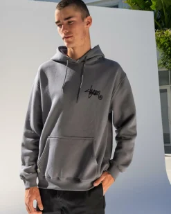 S-Double Shawn Script Hoodie Steel Grey Outlet
