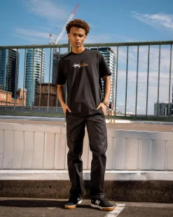 S-Double Shield T-Shirt Washed Black Best