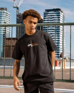 S-Double Shield T-Shirt Washed Black Best