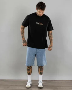 S-Double Shield T-Shirt Washed Black Best