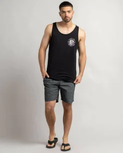 Salty Life Ship Faced Singlet Black New