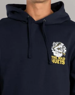 The Mad Hueys Ship For Brains Hoodie Navy New