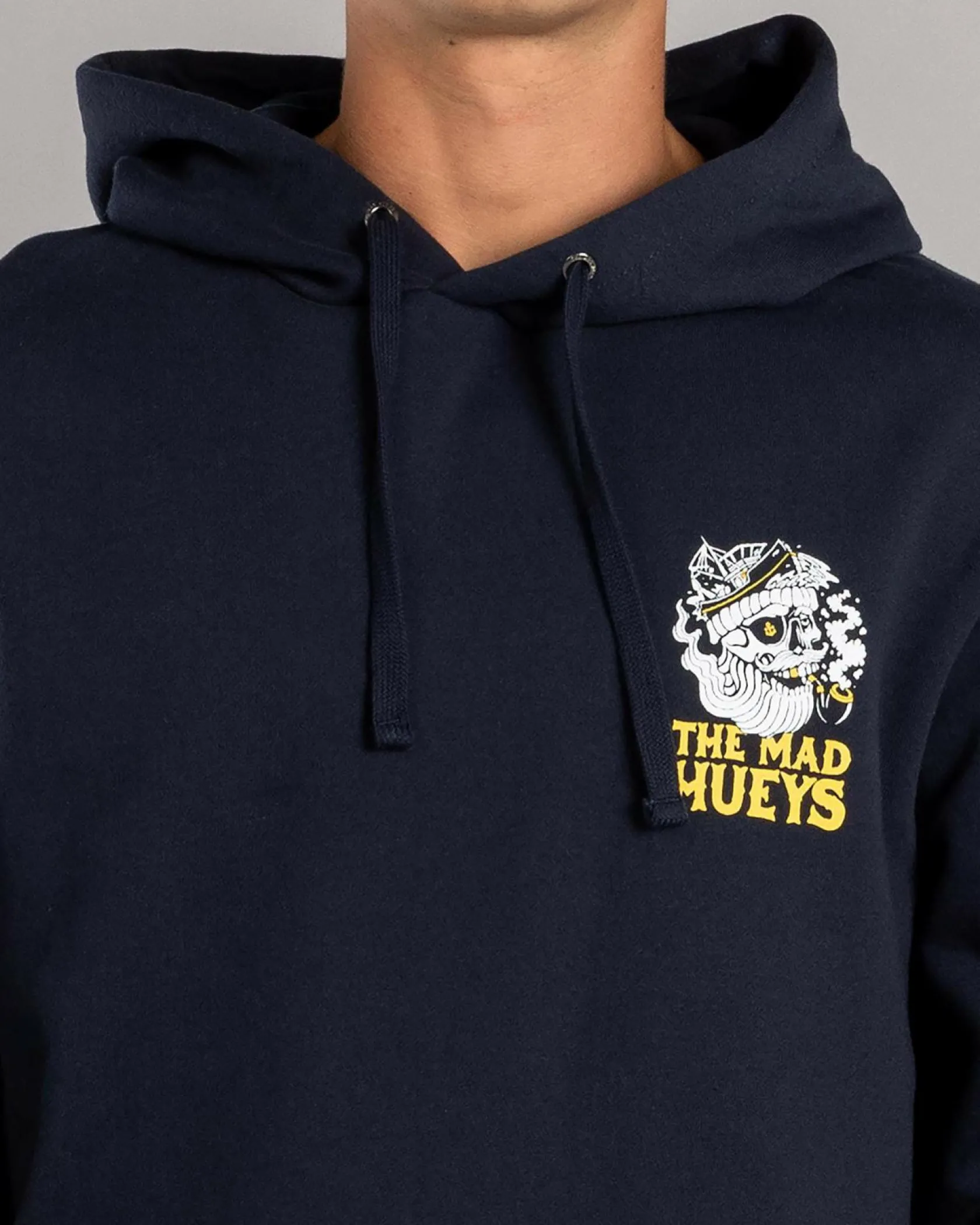 The Mad Hueys Ship For Brains Hoodie Navy New
