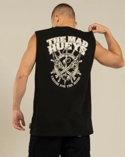 The Mad Hueys Ship Wheel Beers Muscle Tank Black Best