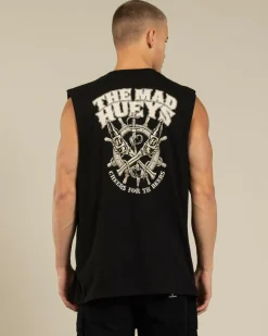 The Mad Hueys Ship Wheel Beers Muscle Tank Black Best