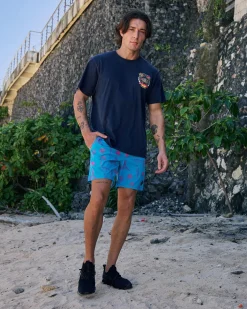 Salty Life Shipwreck T-Shirt Navy Acid Best