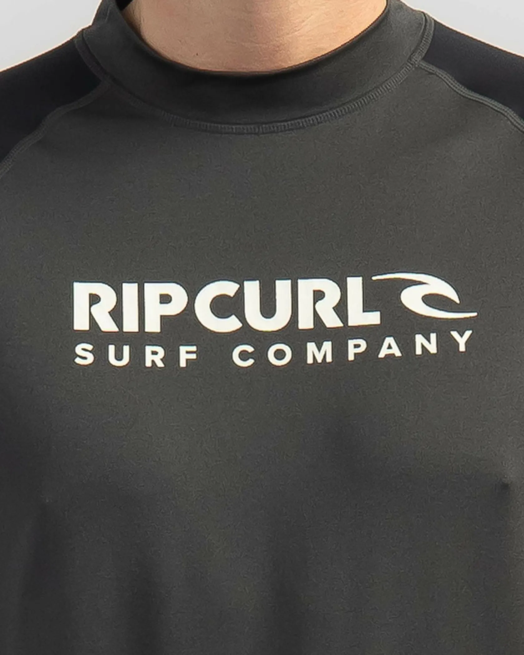 Rip Curl Shock UPF Short Sleeve Rash Vest Black Marle