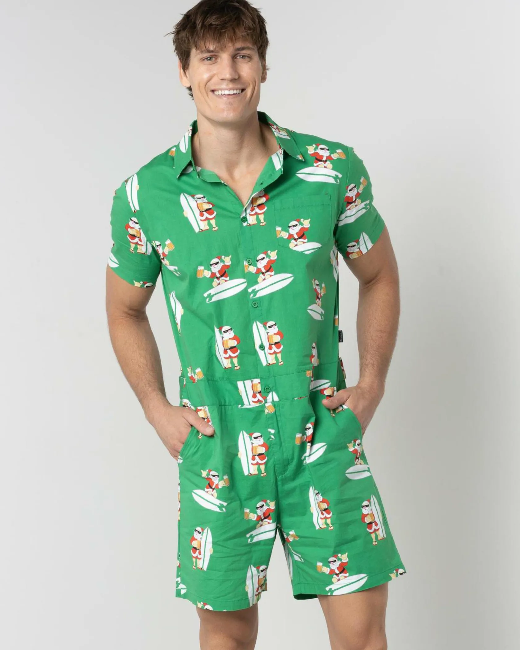 Lucid Shredding Santa Romper Green Best