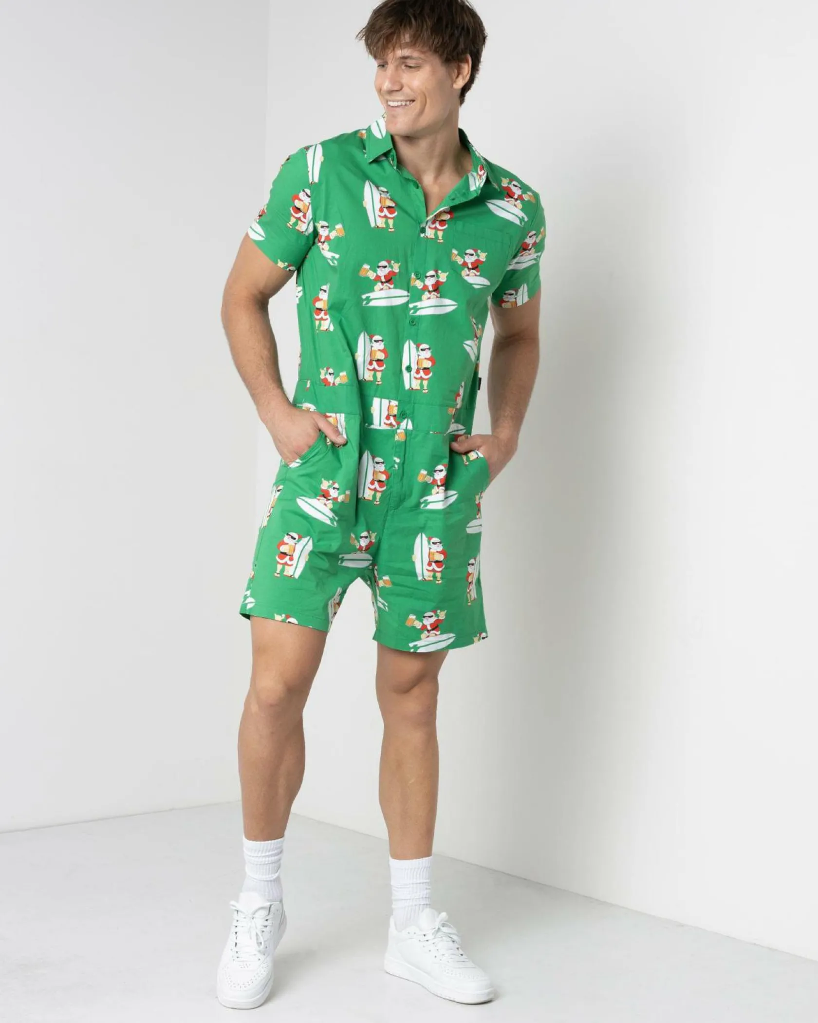 Lucid Shredding Santa Romper Green Best