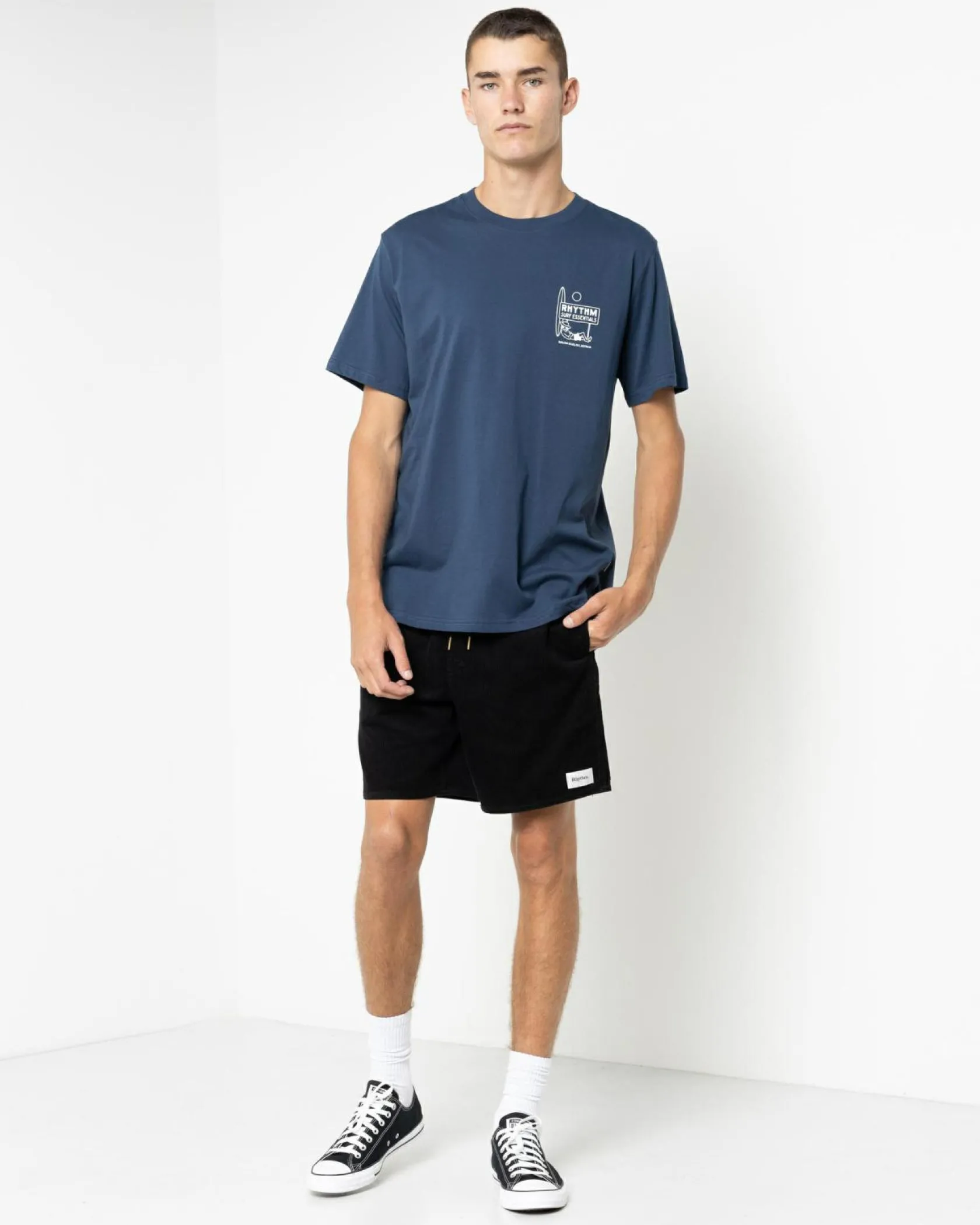 Rhythm Siesta T-Shirt Navy Clearance