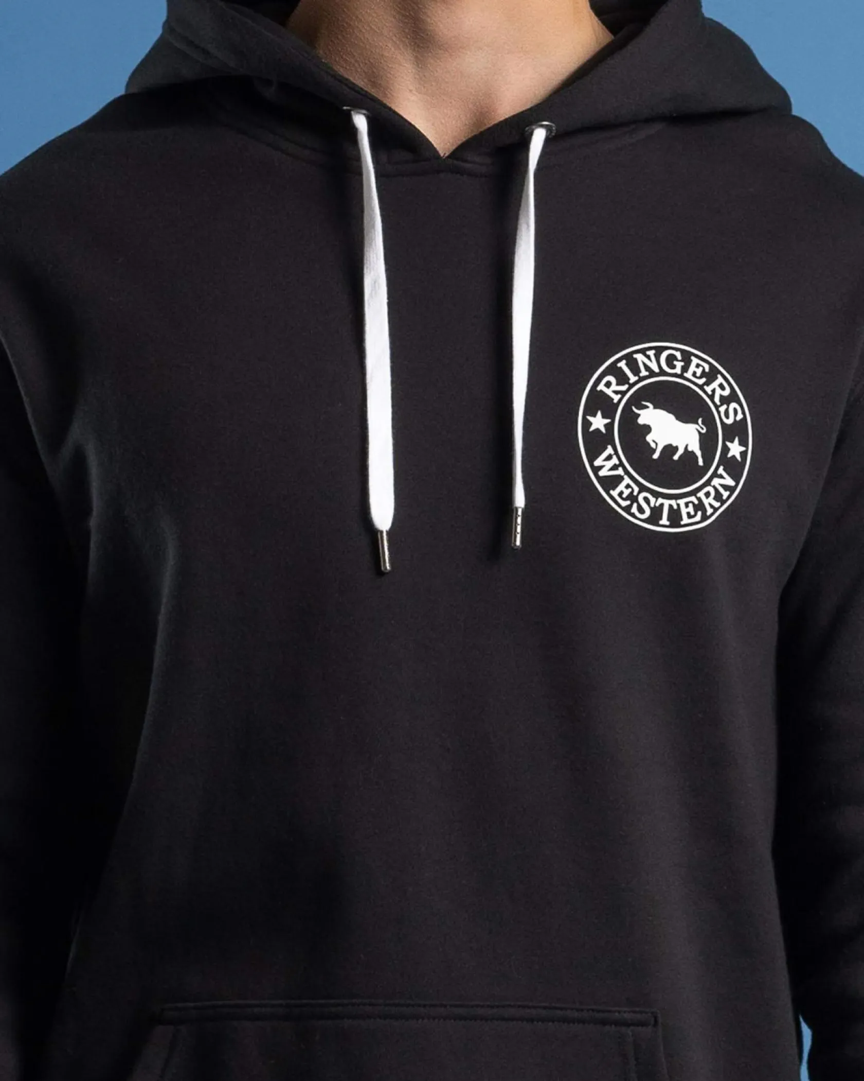 Ringers Western Signature Bull Hoodie Black/white Hot