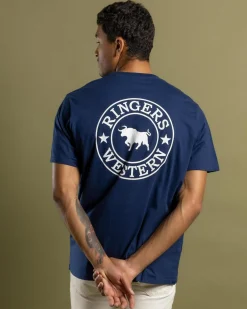 Ringers Western Signature Bull Relaxed T-Shirt Navy/white Best