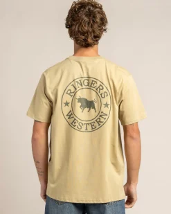 Ringers Western Signature Bull Relaxed T-Shirt Pale Olive/military Green Hot