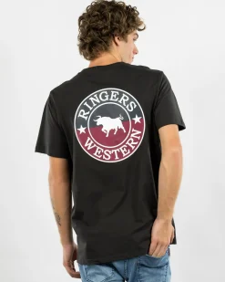 Ringers Western Signature Bull Standard T-Shirt Charcoal Split