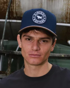 Ringers Western Signature Bull Trucker Cap Navy/chocolate Best