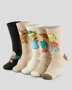adidas Simpsons 5 Pack Socks Nbrown/wonbei/wonbei/wonb Clearance