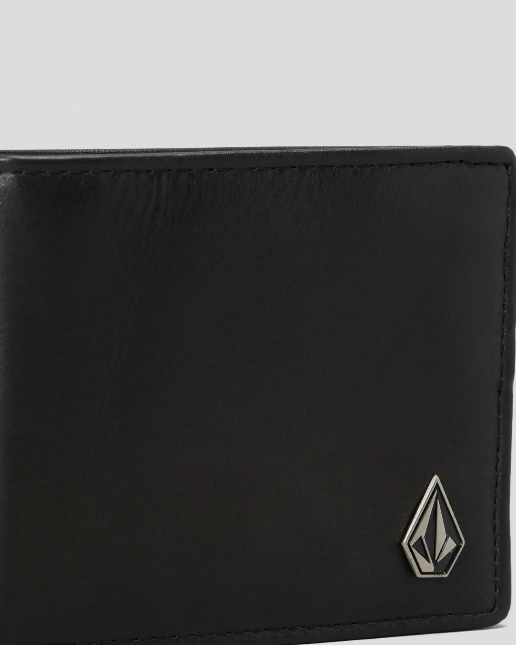Volcom Single Stone Leather Wallet Black Hot