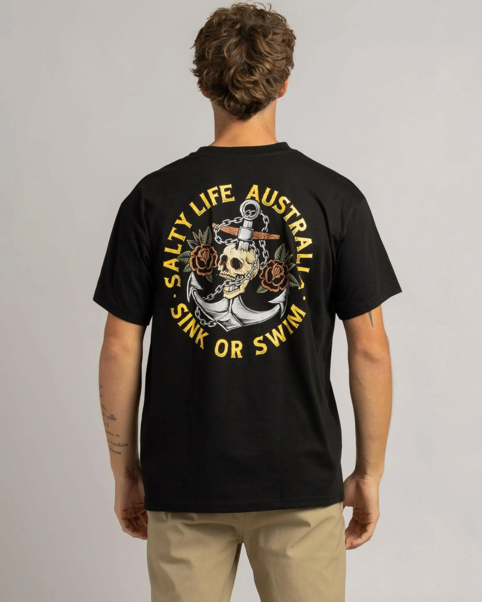 Salty Life Sink Or Swim Surf T-Shirt Black Discount