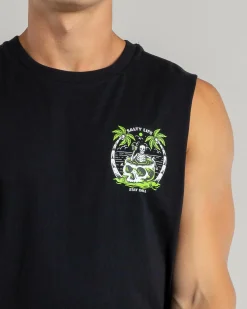 Salty Life Sip and Relax Muscle Tank Black Sale