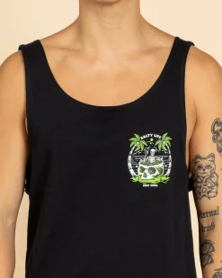 Salty Life Sip and Relax Singlet Black Sale