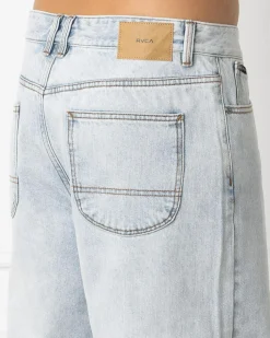 RVCA Skate Denim Jeans Ash Blue New