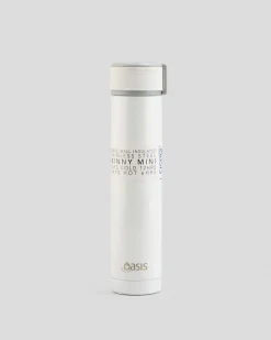 Oasis Skinny Mini 250ml Insulated Drink Bottle White Clearance