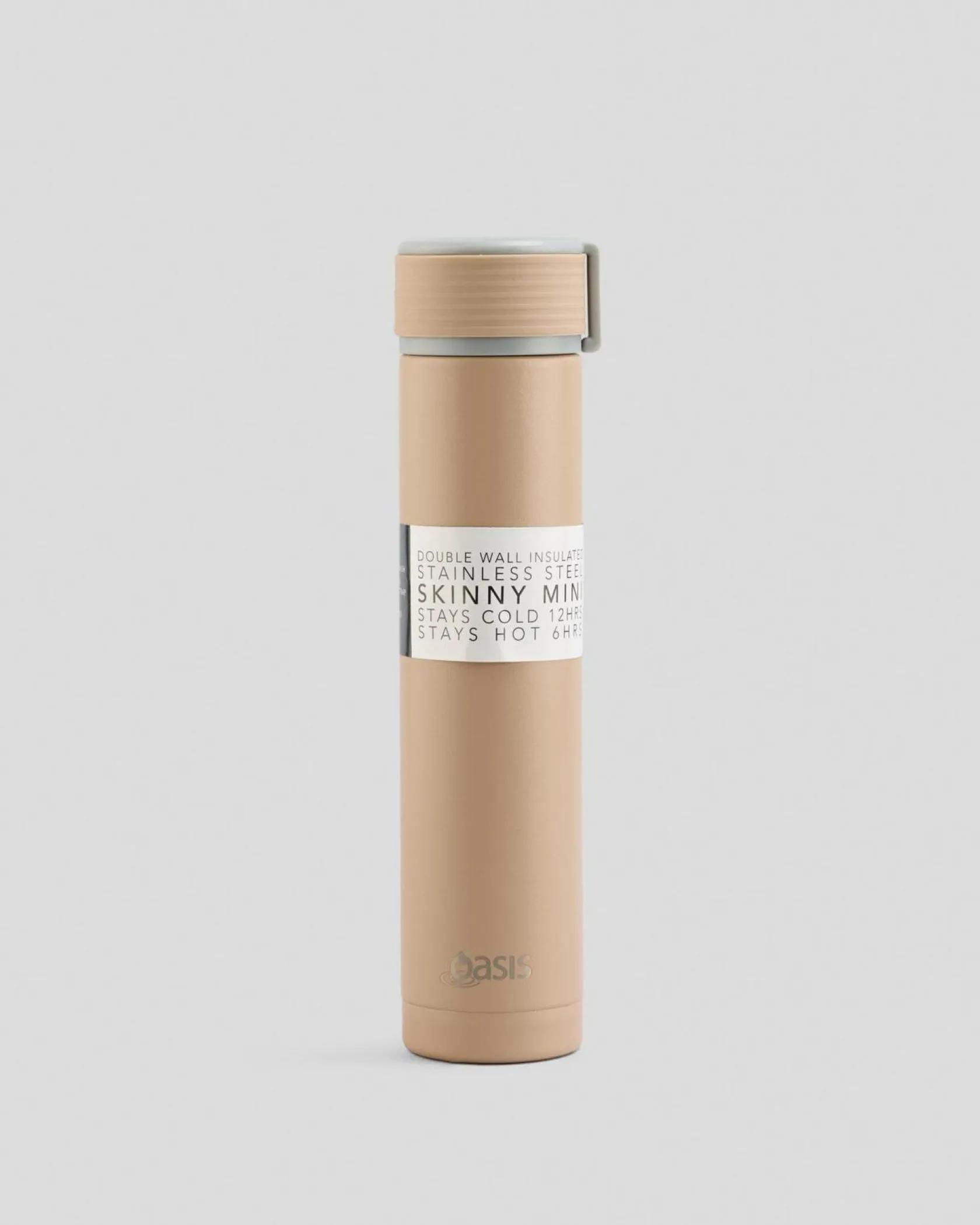 Oasis Skinny Mini 250ml Insulated Drink Bottle Beige Outlet