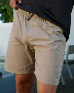 The Mad Hueys Skull Anchor Volley Shorts Taupe Online