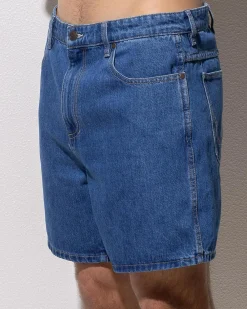 Wrangler Slacker Relaxed Shorts Dune Blue Hot