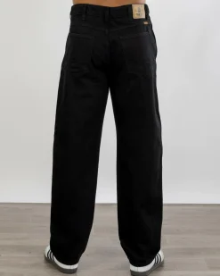 Wrangler Slacker Relaxed Straight Jeans Steele Black Clearance