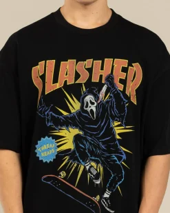Threadheads Slasher Oversized T-Shirt Black New