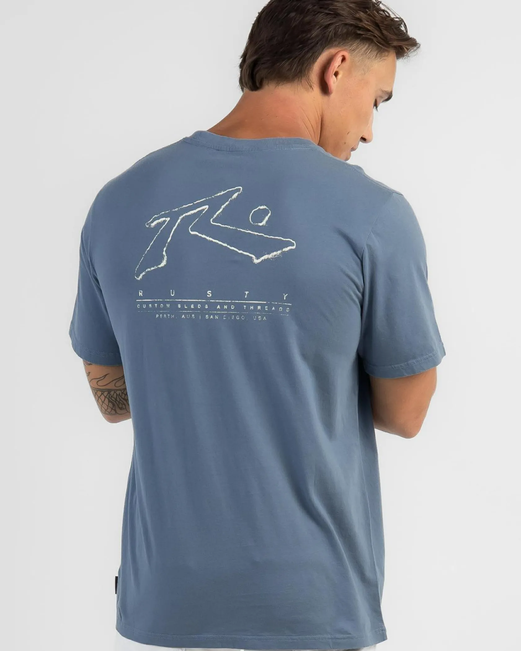 Rusty Sleds And Threads T-Shirt China Blue
