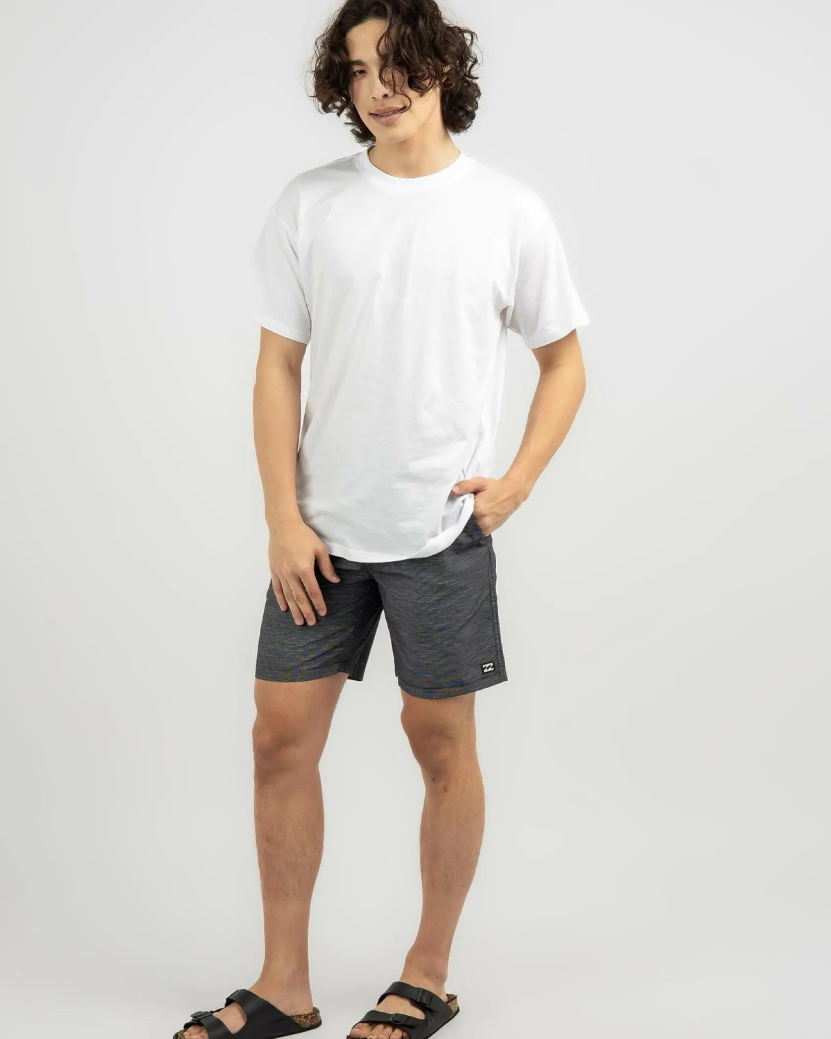 Billabong Slub Elastic 18" Walk Shorts Black Hot