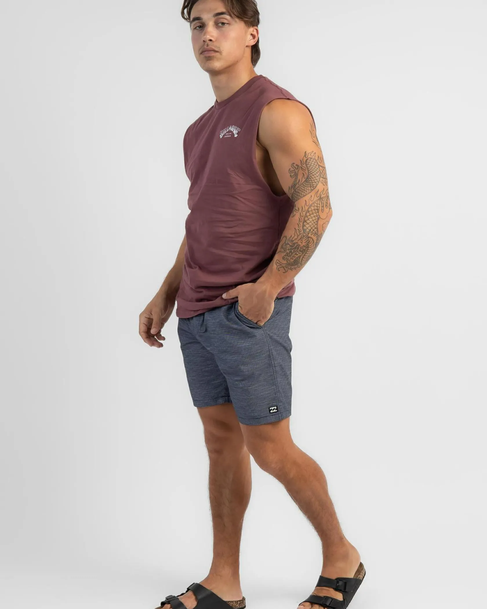 Billabong Slub Elastic 18" Walk Shorts Indigo Best
