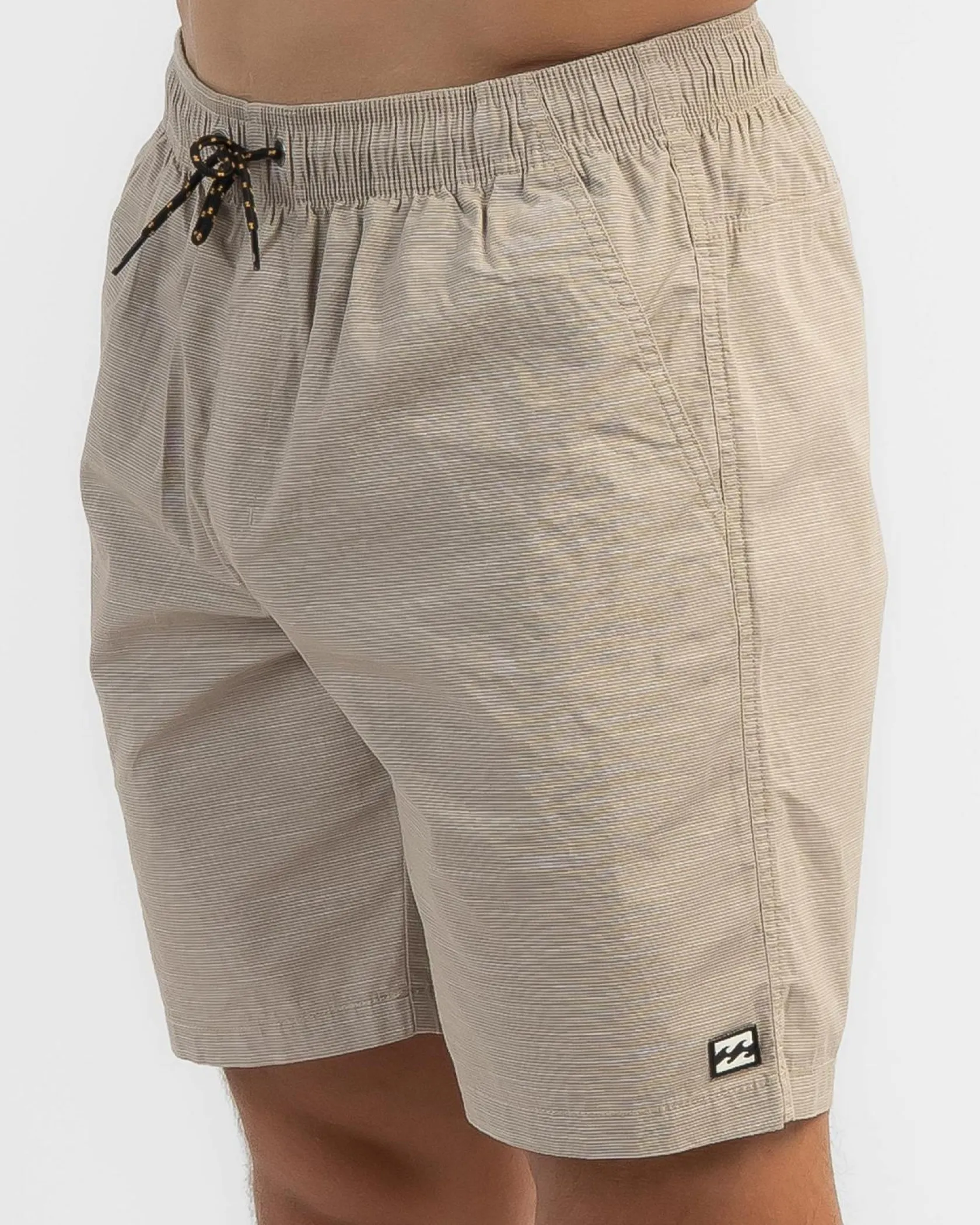 Billabong Slub Elastic 18" Walk Shorts Straw New
