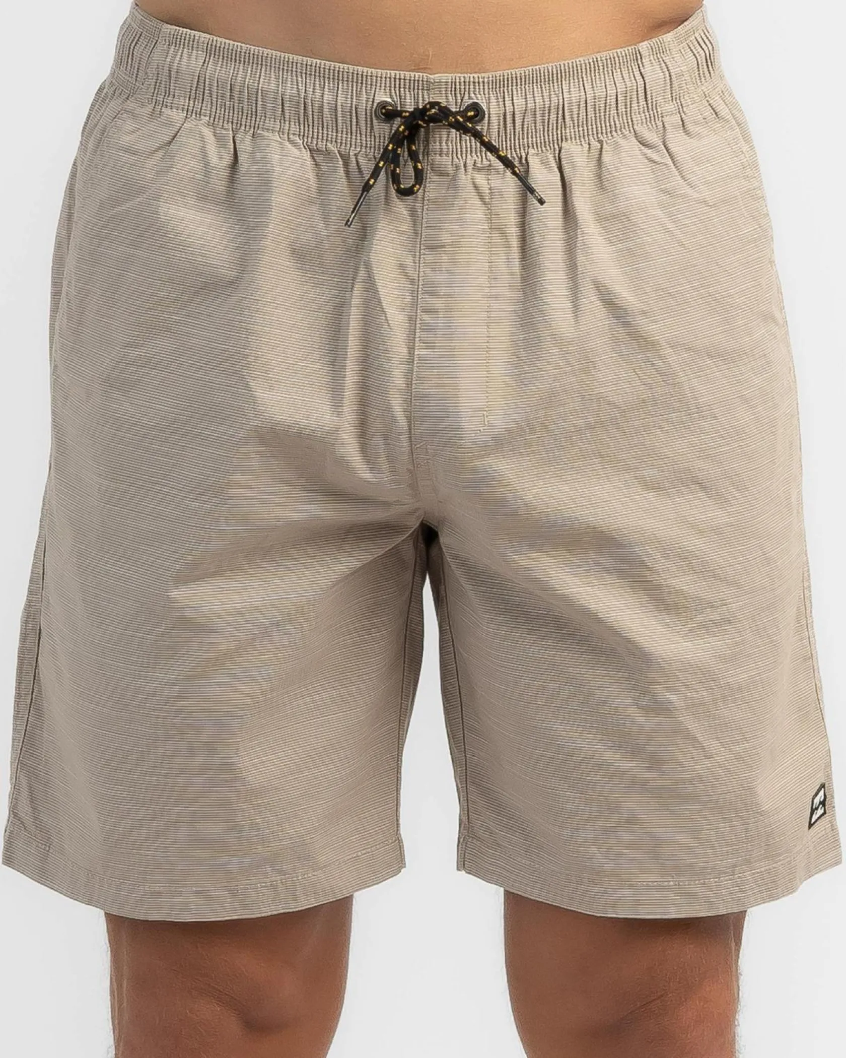 Billabong Slub Elastic 18" Walk Shorts Straw New