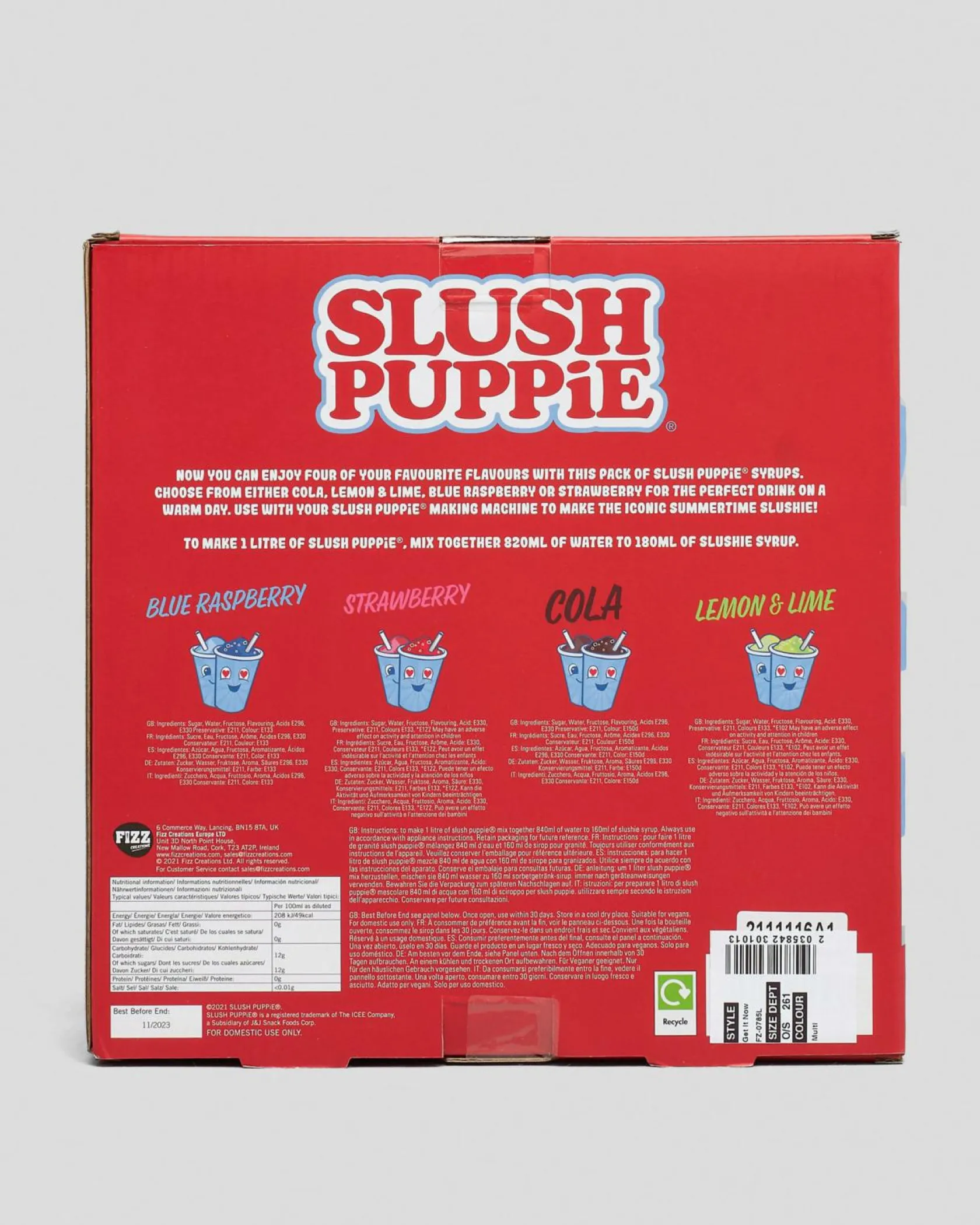 Get It Now Slush Puppie 4 Flavour Pack Multi New