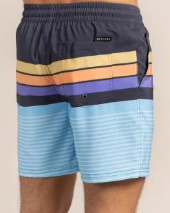 Skylark Solarcrest Elastic Waist Board Shorts Blue/ Multi Clearance