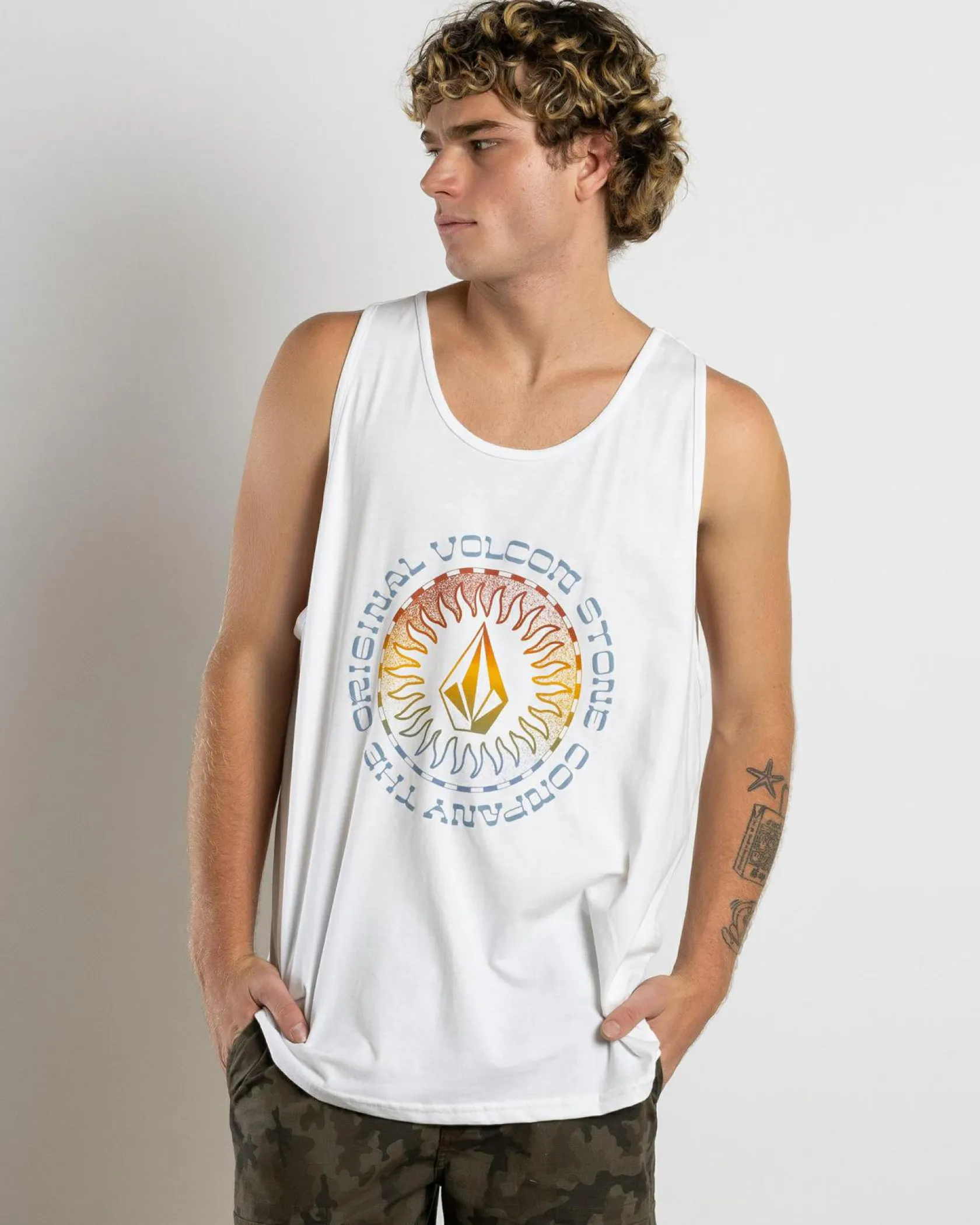 Volcom Sol'd Out Singlet White
